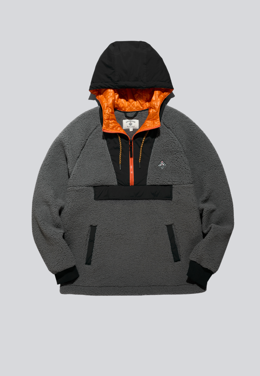 Sherpa Fleece Anorak Anthracite